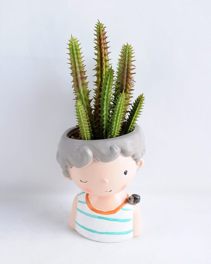 Artificial succulent 7.5*18CM Succulent in ceramic pot GS-30319034+P
