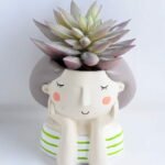 Artificial succulent 9*11.5CM Succulent in ceramic pot GS-30319042+P