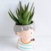 Artificial succulent 7*15CM Succulent in ceramic pot GS-30319043+P