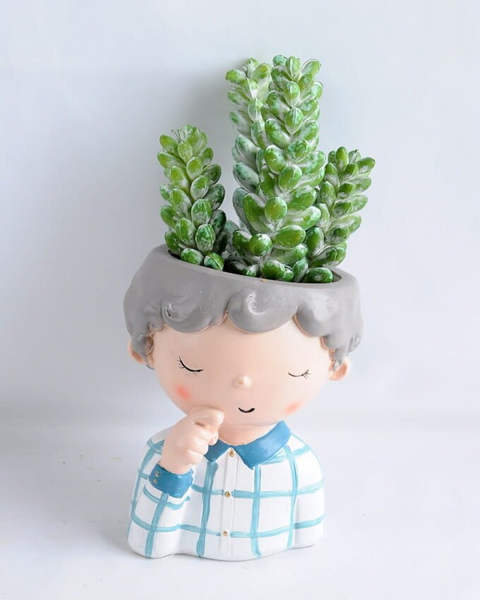 Artificial succulent 8*15CM Succulent in ceramic pot GS-30319049+P