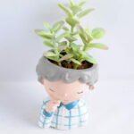 Artificial succulent 8*14.5CM Succulent in ceramic pot GS-30319051+P