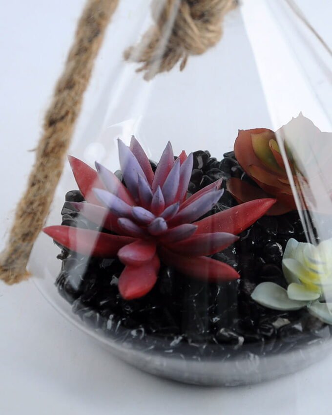 Artificial succulent 16*36CM Succulent in glass pot GS-52719038