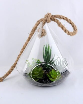 Artificial succulent 20*35CM Succulent in glass pot GS-52719042 Potted Flowers&Plants YeahFlower is one of Chinese leading OEM manufacturers and exporters , supplying the silk flowers, wholesale artificial trees Artificial succulent 20*35CM Succulent in glass pot GS-52719042