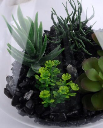 Artificial succulent 20*35CM Succulent in glass pot GS-52719042 Potted Flowers&Plants YeahFlower is one of Chinese leading OEM manufacturers and exporters , supplying the silk flowers, wholesale artificial trees Artificial succulent 20*35CM Succulent in glass pot GS-52719042