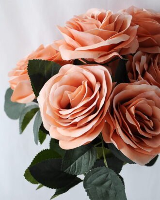 Artificial Flower 22*27CM Camellia Rose Bush*9 GS-26219072-O1