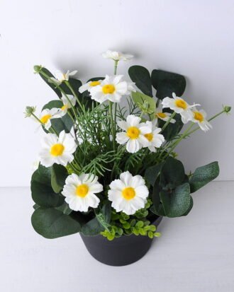 Artificial Flower 31*36*41CM Daisy&Eucalyptus In Plastic Pot GS-52719088