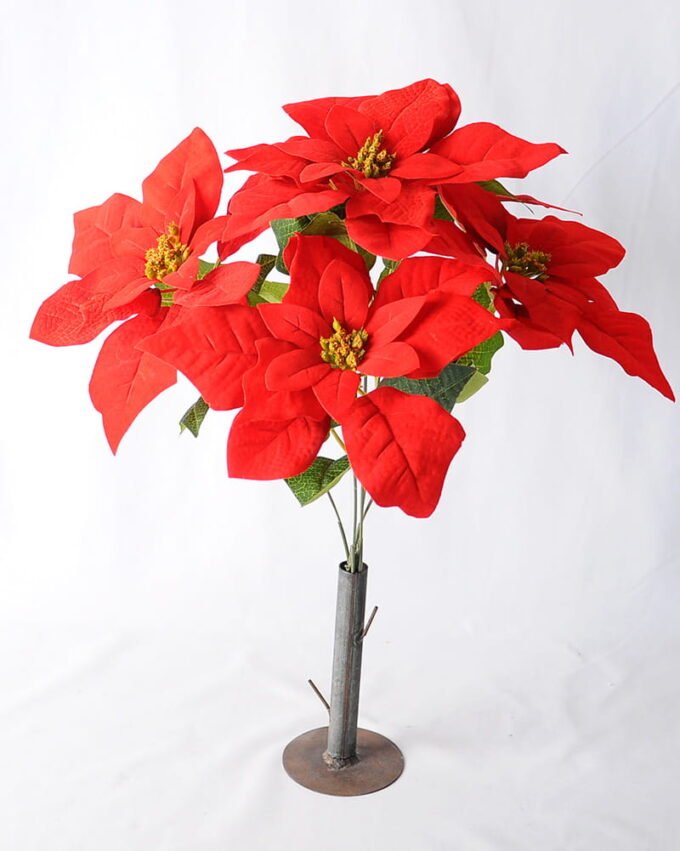 Artificial Flower 36*33*36cm Poinsettia Bush*5 GS-37319094