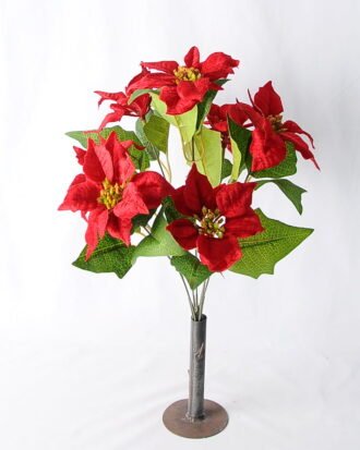 Artificial Flower 20*22*39cm Poinsettia Bush*7 GS-37319088