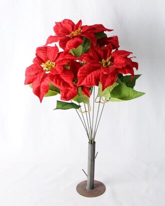Artificial Flower 20*22*39cm Poinsettia Bush*7 GS-37319088