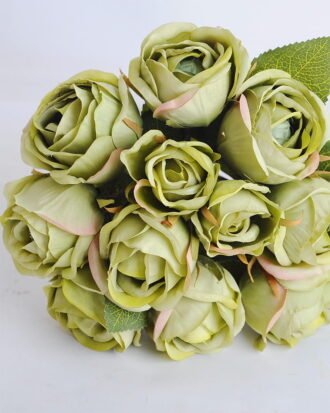 Artificial Flower ROSE BUSH*11 GS-1450076-G1