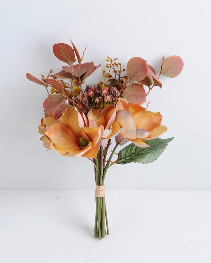 Artificial Flower 20*38cm Magnolia plumeria bouquet GS-28219025-Y1