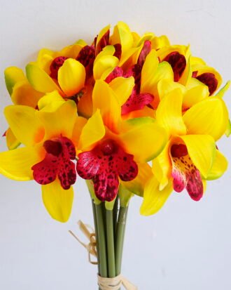 Artificial Flower 14*28cm Orchid bouquet*9 GS-12819013-Y1