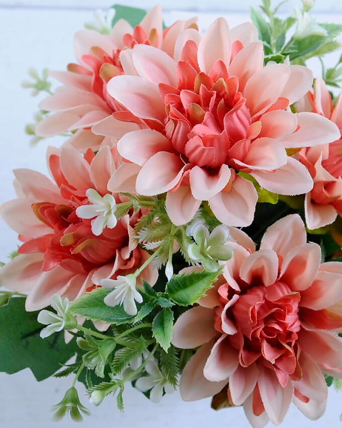 Artificial Flower 23*24*25CM Peony in plastic pot with paper GS-05520002