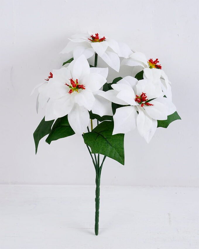 Artificial Flower 20*30CM Poinsettia Spary*5 GS-51919009-W1 1 Artificial Flower 20*30CM Poinsettia Spary*5 GS-51919009-W1