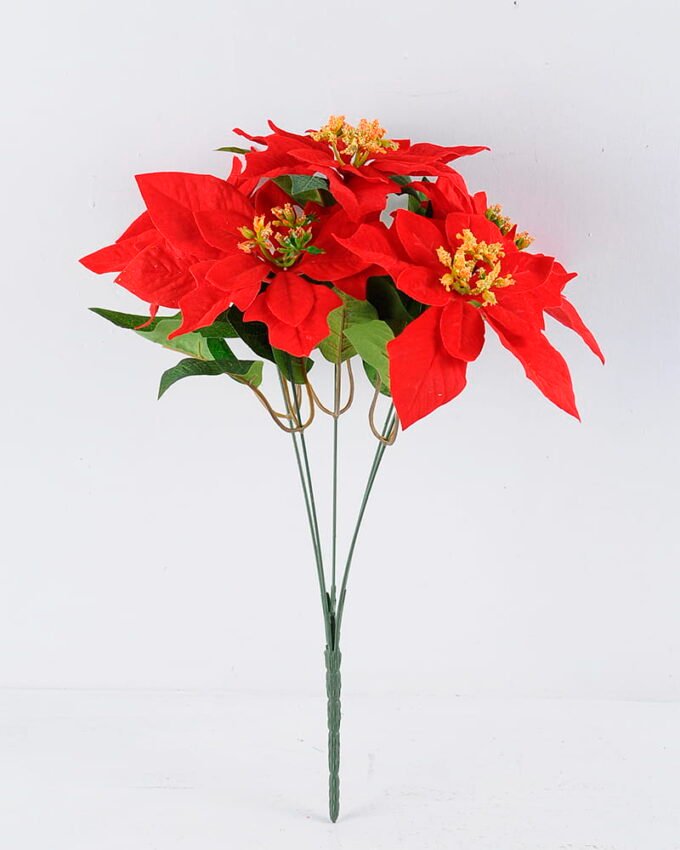 Artificial Flower 31*40CM Poinsettia spray*5 GS-37319129
