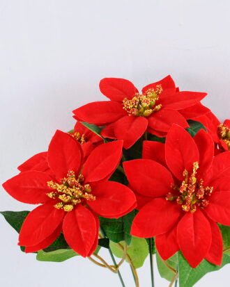 Artificial Flower 25*39CM Poinsettia spray*5 GS-37319130