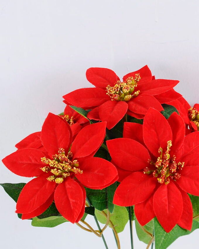 Artificial Flower 25*39CM Poinsettia spray*5 GS-37319130