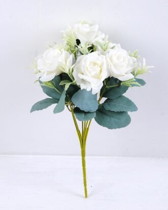 Artificial Flower 16*30CM Rose Bush*6 GS-50919007-W1