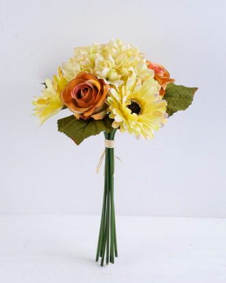 Artificial Flower 26*34CM Rose&Mum&Hydrangea Bouquet*7 GS-16819034-Y1