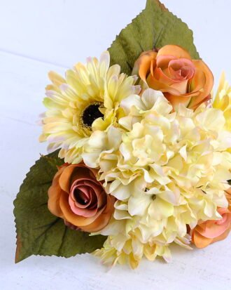 Artificial Flower 26*34CM Rose&Mum&Hydrangea Bouquet*7 GS-16819034-Y1