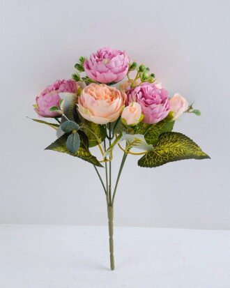 Artificial Flower 21*16*29CM Rose bush*5 GS-51819013-Z2
