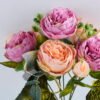 Artificial Flower 21*16*29CM Rose bush*5 GS-51819013-Z2