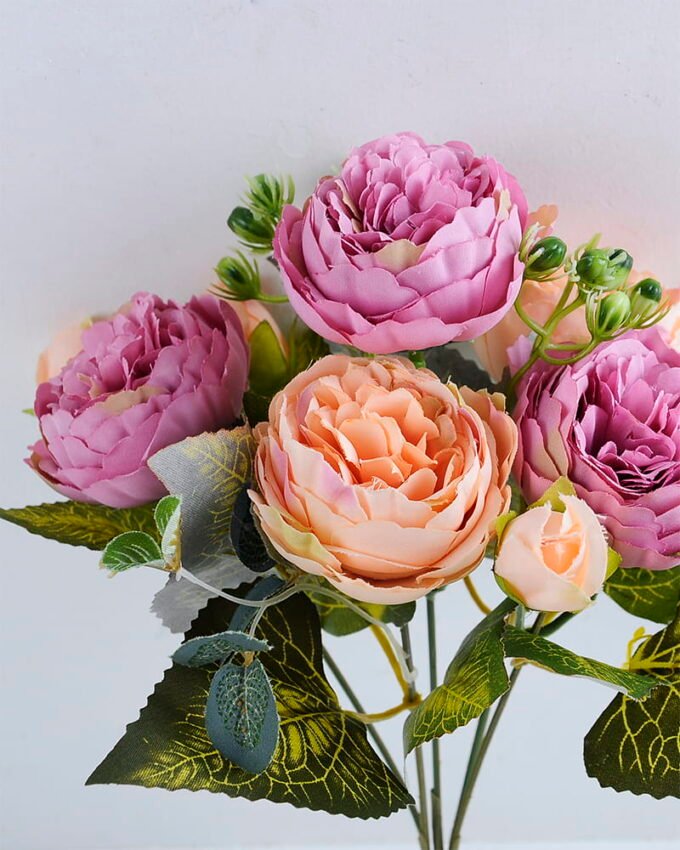 Artificial Flower 21*16*29CM Rose bush*5 GS-51819013-Z2