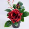 Artificial Flower 23*26*23CM Rose in plastic pot GS-05520003