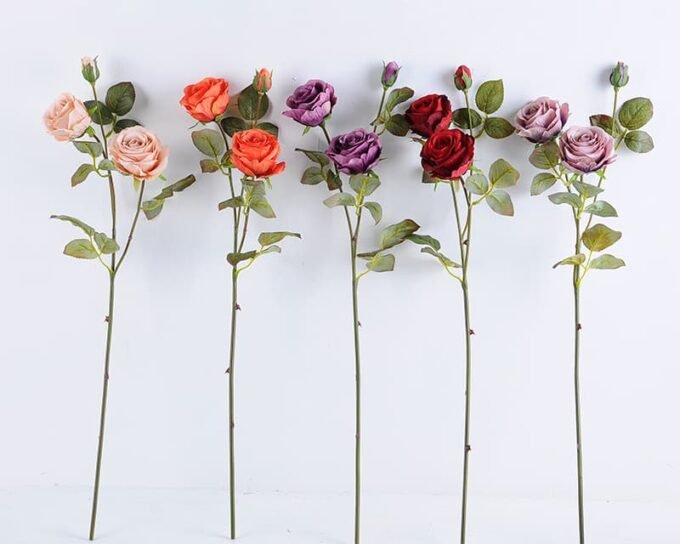 Artificial Flower 15*63cm Rose spray*3 GS-27419016-Z1