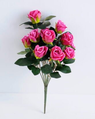 Artificial Flower W56 H46cm Rose bush*12 GS-0690388-R2