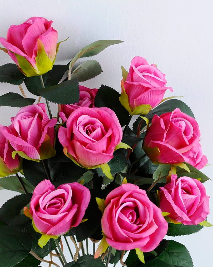 Artificial Flower W56 H46cm Rose bush*12 GS-0690388-R2
