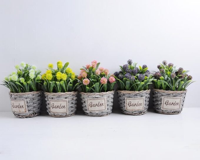 Artificial Flower 17*17*20cm Wild plants in Basket GS-03319349