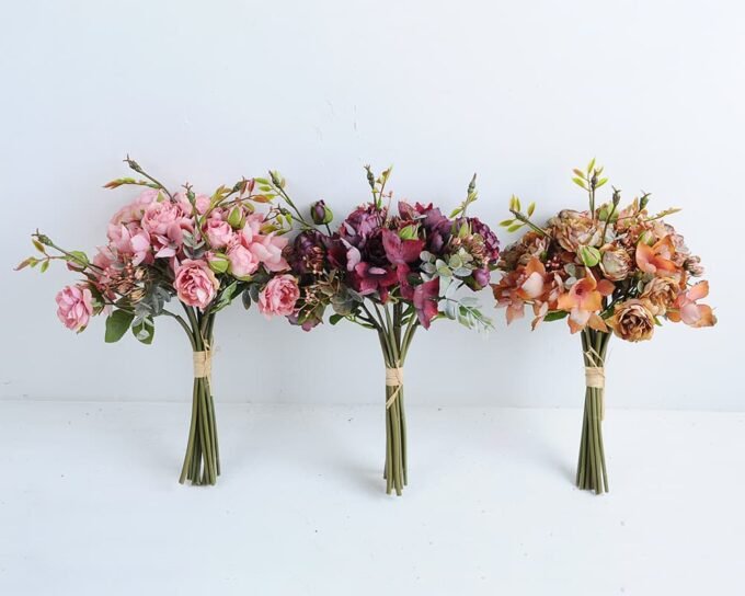 Artificial Flower 20*34cm mini rose bouquet GS-28219027-P1