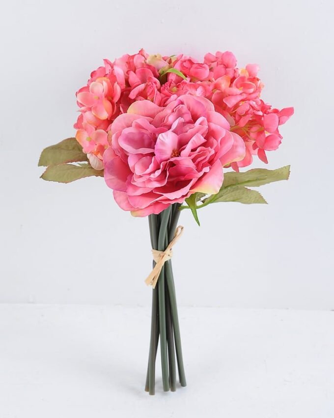 Artificial Flower 18*28CM mini rose hydrangea bouquet*9 GS-48719015-R2
