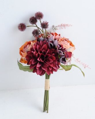 Artificial Flower 20*37cm rose and dahlia bouquet GS-28219024-O1