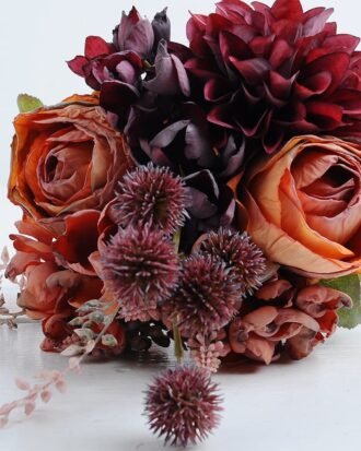 Artificial Flower 20*37cm rose and dahlia bouquet GS-28219024-O1