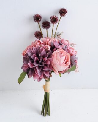 Artificial Flower 20*37cm rose and dahlia bouquet GS-28219024-P1