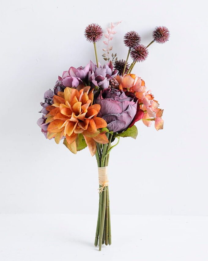 Artificial Flower 20*37cm rose and dahlia bouquet GS-28219024-R2