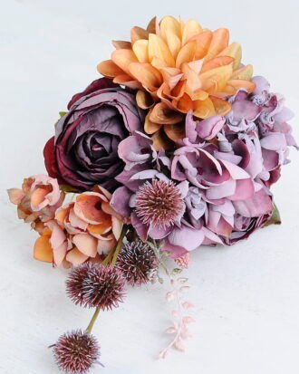Artificial Flower 20*37cm rose and dahlia bouquet GS-28219024-R2