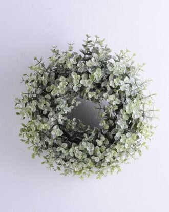 Artificial Plant D:28CM H:8CM EUACLYPTUS WREATH GS-46619058 WREATH YeahFlower is one of Chinese leading OEM manufacturers and exporters , supplying the silk flowers, wholesale artificial trees Artificial Plant D:28CM H:8CM EUACLYPTUS WREATH GS-46619058