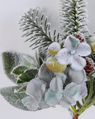 Artificial Plant 18*29CM Hydrangea & Pine Needle Spray GS-56919095 Christmas Item YeahFlower is one of Chinese leading OEM manufacturers and exporters , supplying the silk flowers, wholesale artificial trees Artificial Plant 18*29CM Hydrangea & Pine Needle Spray GS-56919095