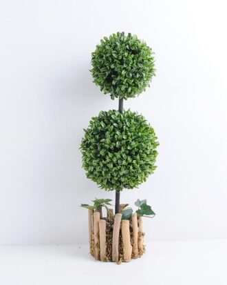 Artificial Tree 17*17*53cm Plastic grass in wood pot GS-33019034