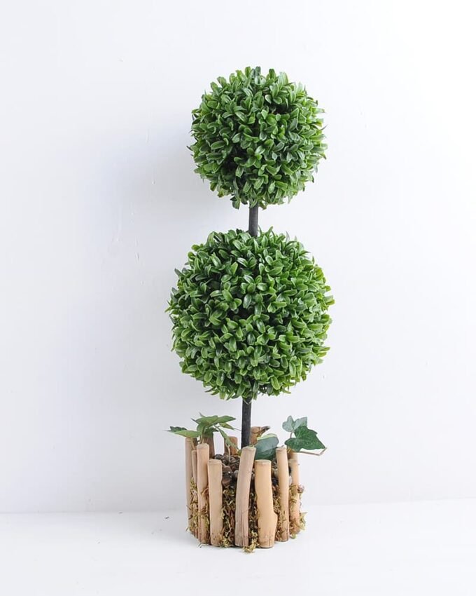 Artificial Tree 17*17*53cm Plastic grass in wood pot GS-33019034