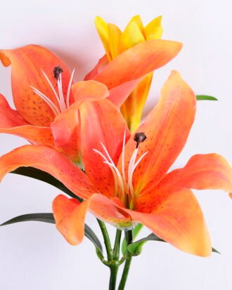 Artificial Flower W:23*H:90CM Lily spray*3 GS-1540247-O2