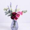 Artificial Flower 26*21*32CM Camilla&Orchid&Lavender in glass pot with fake water GS-06920021