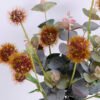 Artificial Flower 25*23*42CM Eucalyptus&Ball in glass pot with fake water GS-06920014