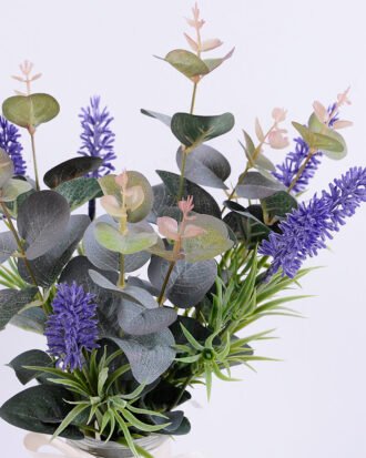 Artificial Flower 21*23*37CM Eucalyptus&Lavender in glass pot with fake water GS-06920013 Potted Flowers&Plants YeahFlower is one of Chinese leading OEM manufacturers and exporters , supplying the silk flowers, wholesale artificial trees Artificial Flower 21*23*37CM Eucalyptus&Lavender in glass pot with fake water GS-06920013