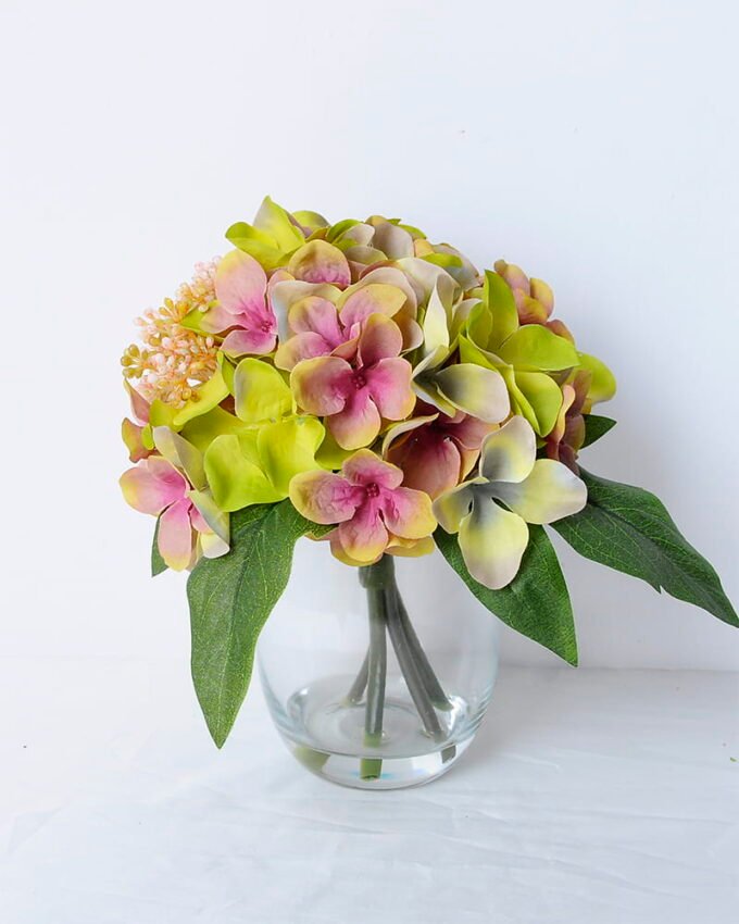 Artificial Flower 23*17*20CM Hydrange In Glassware GS-06920004-G1
