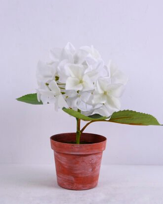 Artificial Flower 30*28*27CM Hydrange in plastic pot GS-15420014-W1