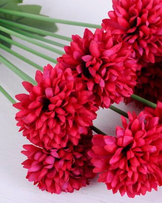 Artificial Flower 18*53CM Mum Ball Bush*9 GS-05520014-R1